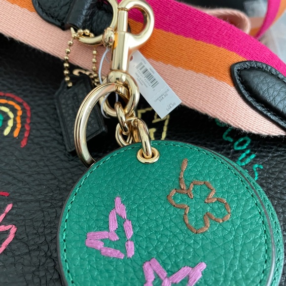 NWT Coach Bag Charm with Mirror/Diary Embroidery - Picture 8 of 9